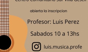 CLASES GRATUITAS DE GUITARRA EN EL CENTRO COMUNITARIO SUR